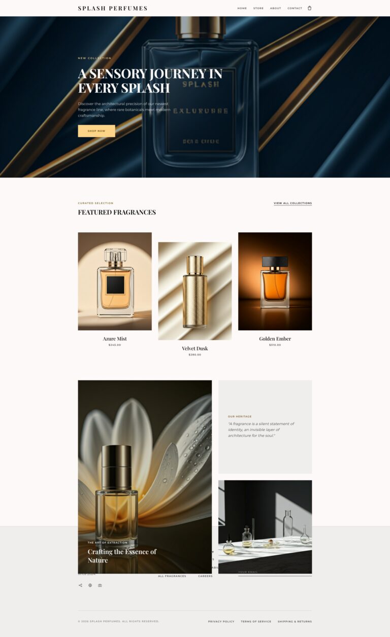 SPLASH PERFUMES website by Advix Global