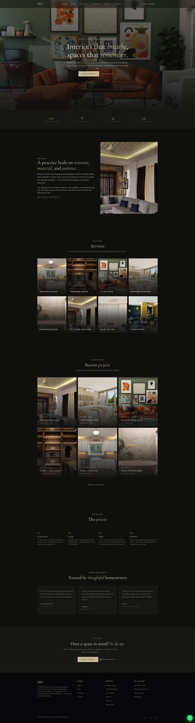 VKC Interior website by Advix Global