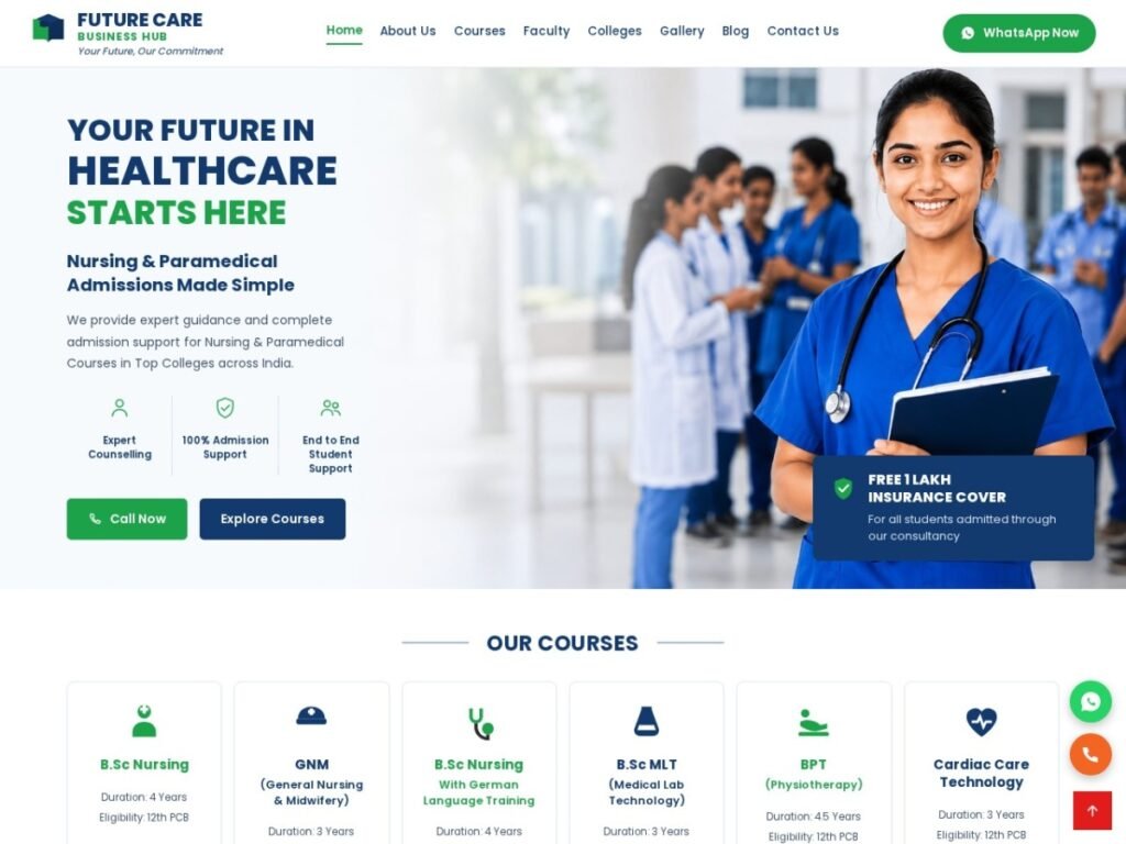 Future care Education — Website Design project by Advix Global Solutions