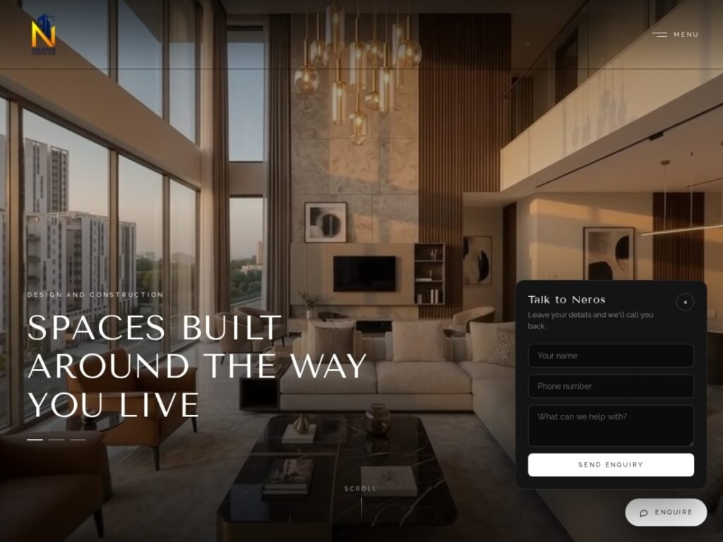 Neros design and construction — Website Design project by Advix Global Solutions